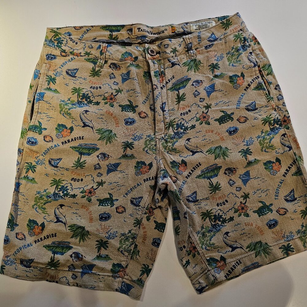Tailor Vintage Tropical Print Shorts - Multicolor